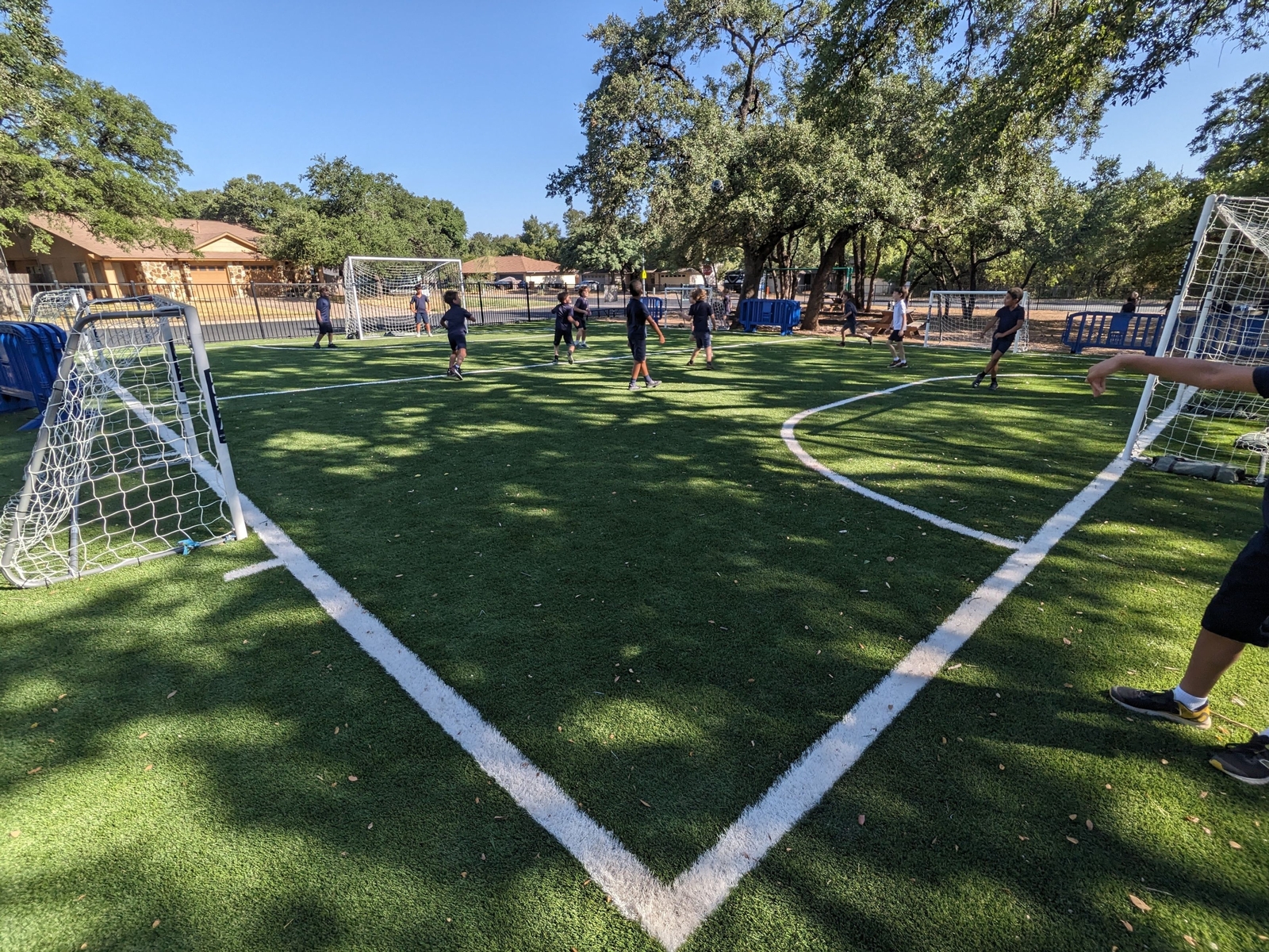 Austin International School students engaging in sport activity, such as soccer.