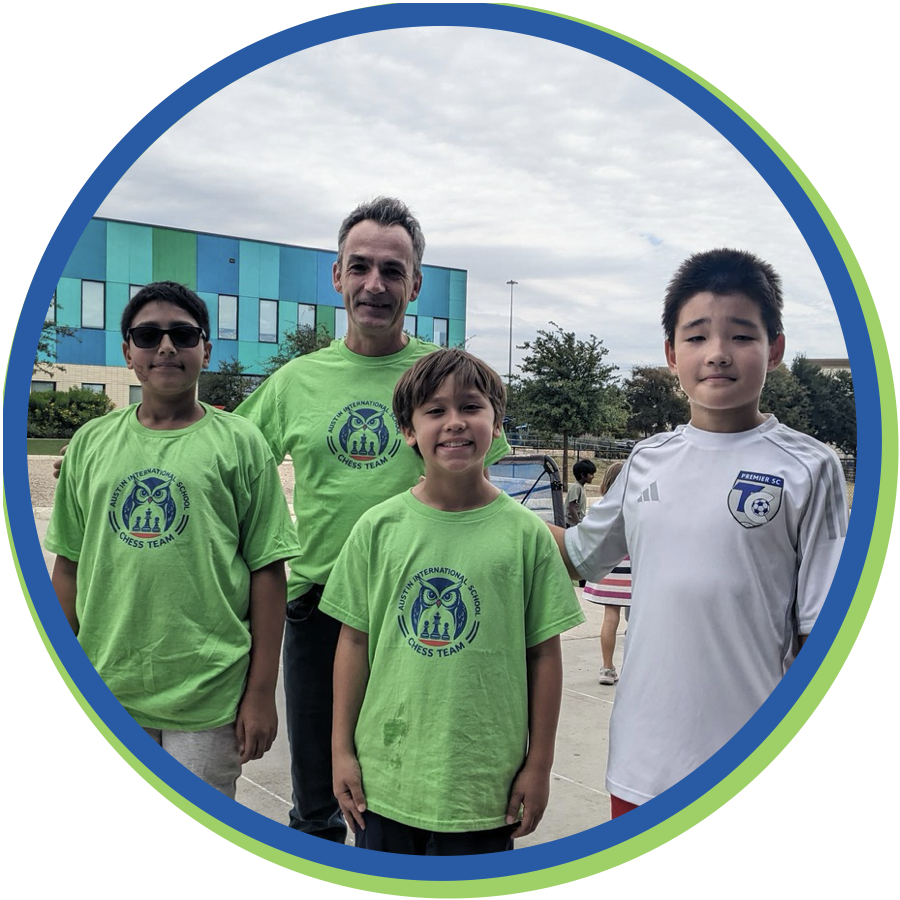 Students engaging in sport activities at Austin International School, including basketball, demonstrating their skills, teamwork, and sportsmanship.