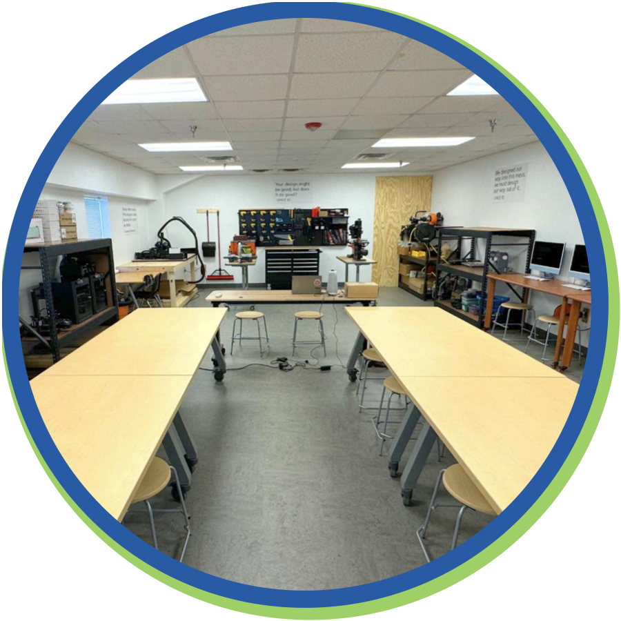 Austin International School Design and Innovation classroom where students can work on their creativity when bringing their amazing ideas to life.