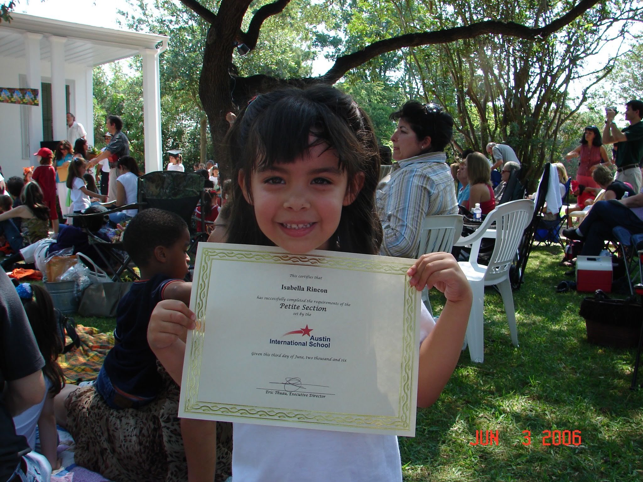 Isabella graduating from PS (PreK 3)