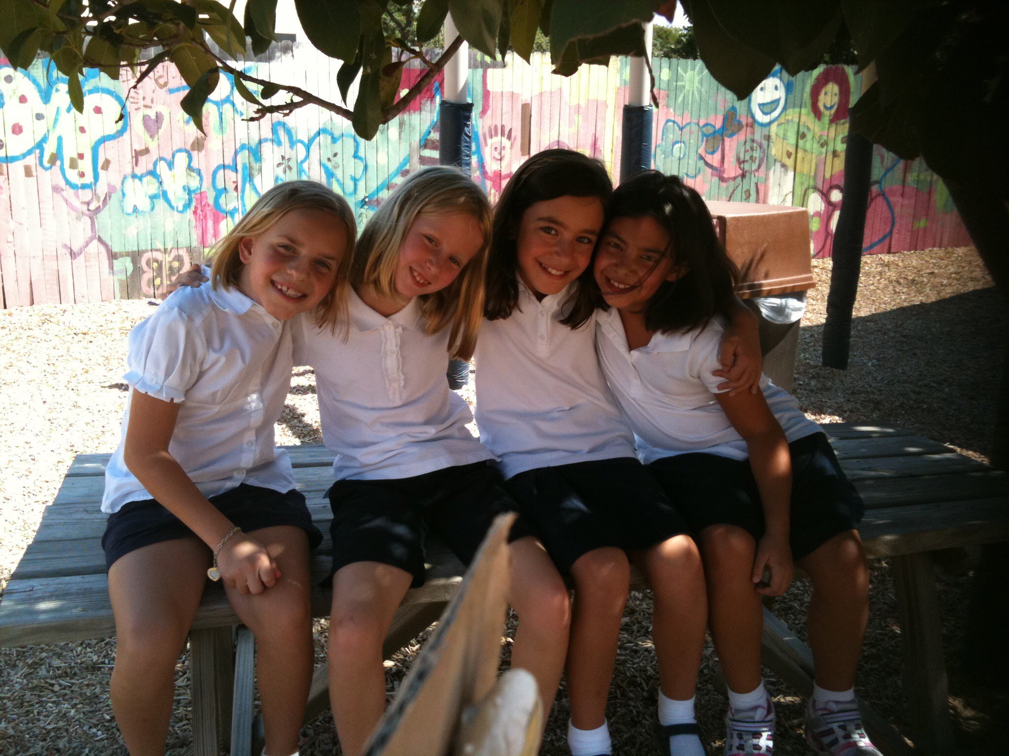 Isabella with her classmates at AIS